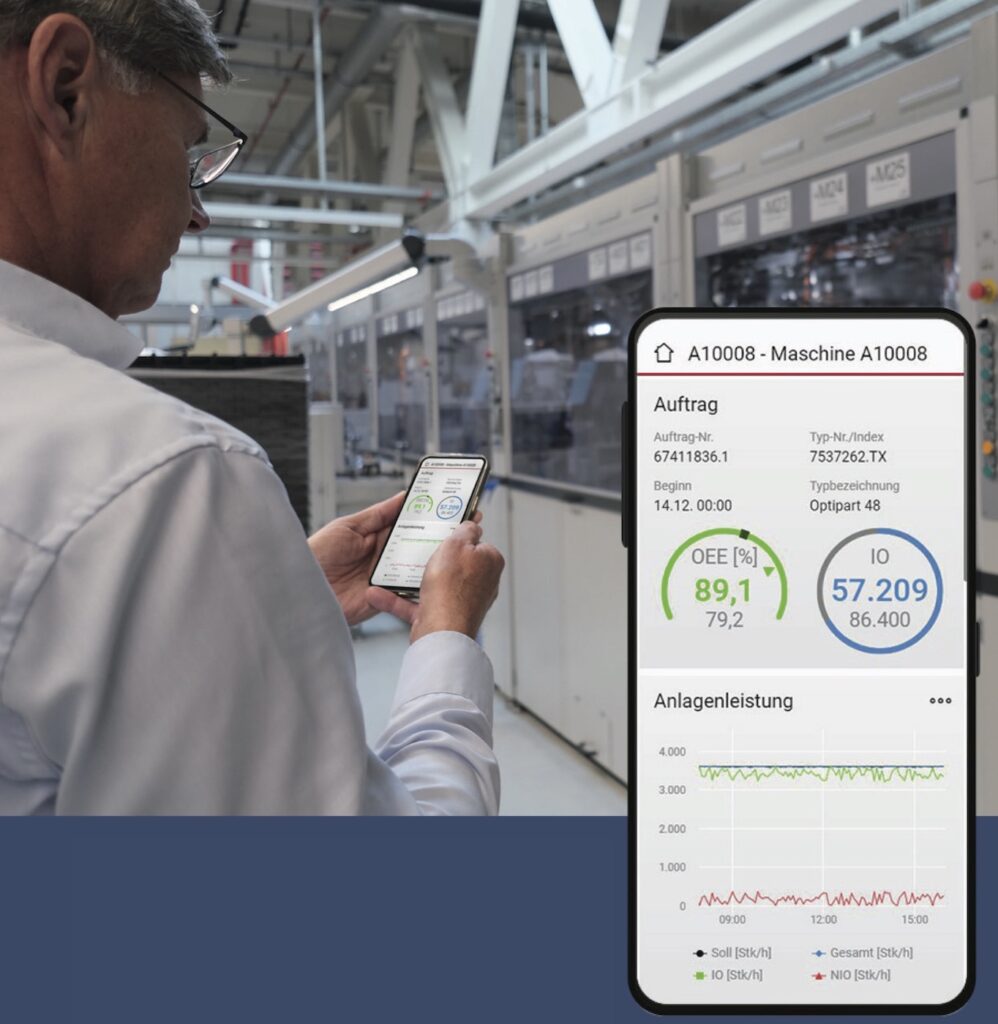Sämtliche Leistungsdaten der neuen Produktionsanlagen sind in Echtzeit abrufbar – selbst via Smartphone.
