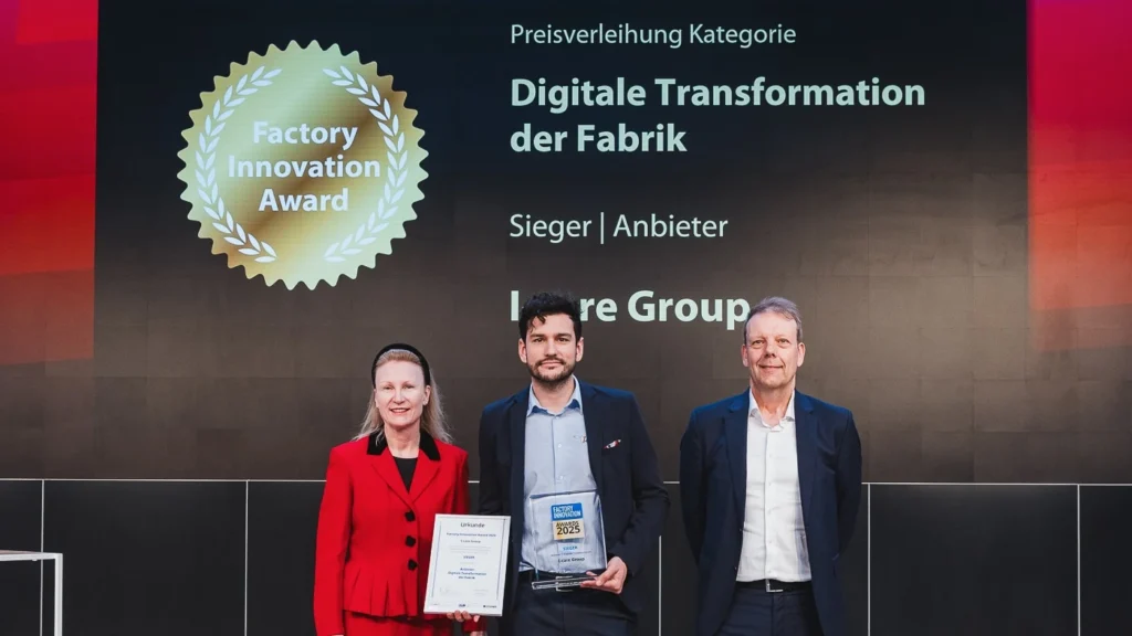 v.l.n.r.: Chantal Ruppert, Maxime Limbourg und Prof. Norbert Gronau © KreativMedia