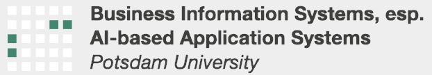 Business Information Systems, esp. AI-based Application Systems Potsdam University